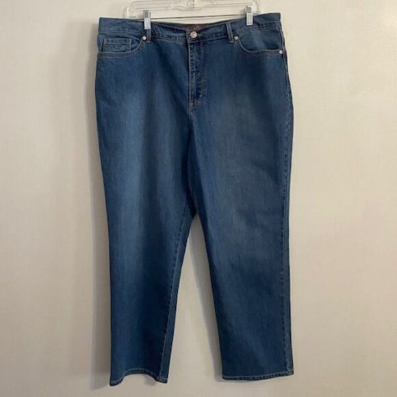 Gloria Vanderbilt Amanda 5 pockets Supreme Stretch jeans, size 18S - Picture 1 of 3